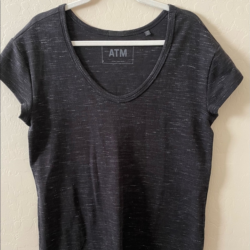 ATM scoop neck sweater dress grey size M